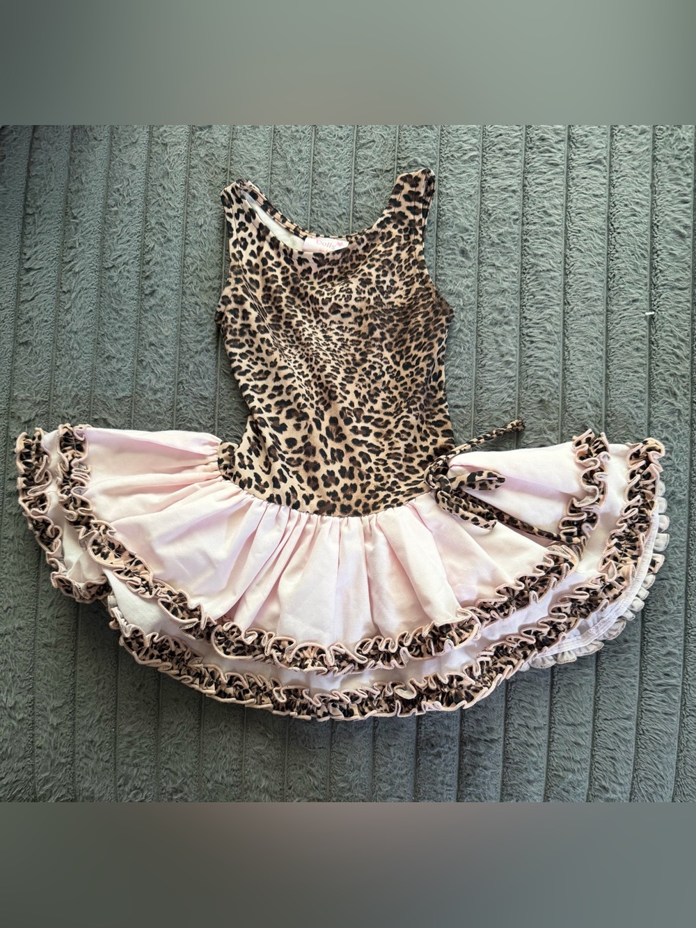 Dolls and Divas Leopard Print & Pink Twirl Dress Kids